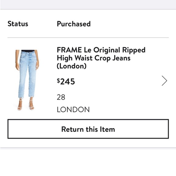 FRAME Le Original Ripped High Waist Crop Jeans - London - Picture 8 of 10